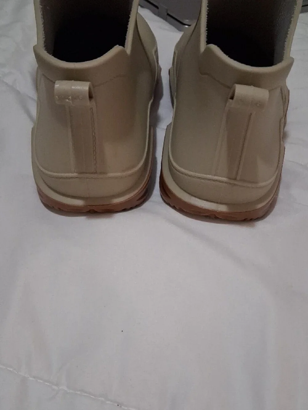 Wemuta Women's Pale Green And Brown Short Rain Boots 7.5